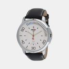 Men Quartz Silver Dial Analog Leather Watch TW027HG05