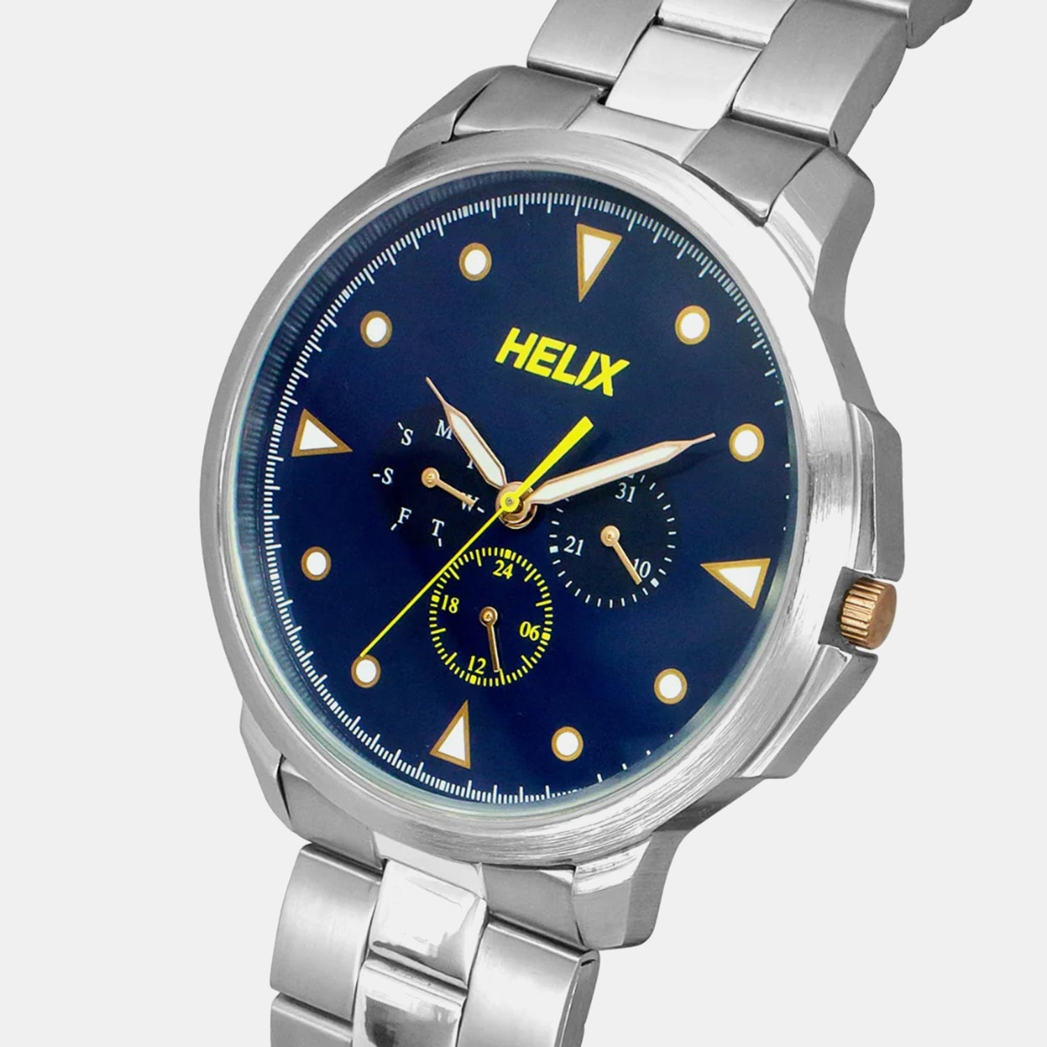 Men Quartz Blue Dial Chronograph Stainless Steel Watch TW027HG33