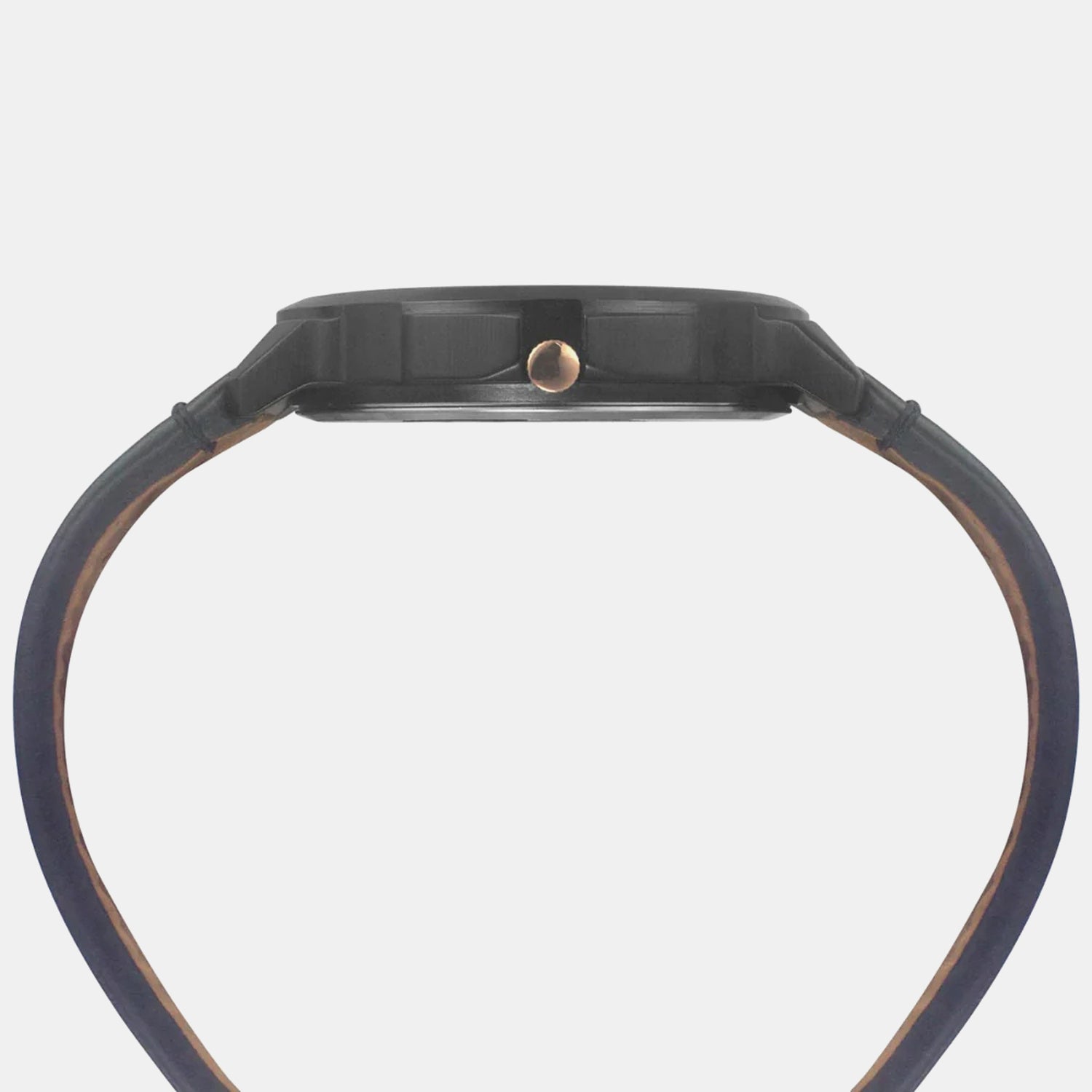 Men Quartz Black Dial Chronograph Leather Watch TW027HG36