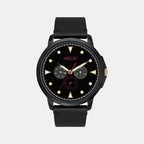 Men Quartz Black Dial Chronograph Leather Watch TW027HG36