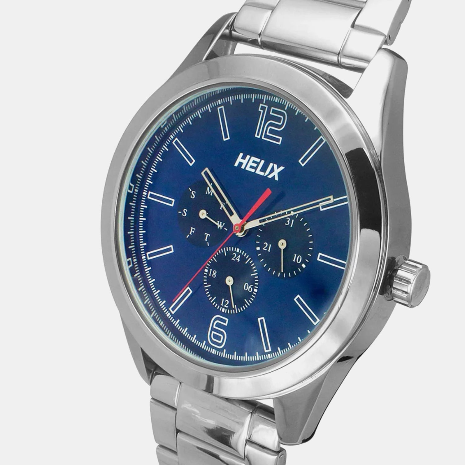 Men Quartz Blue Dial Chronograph Stainless Steel Watch TW031HG20
