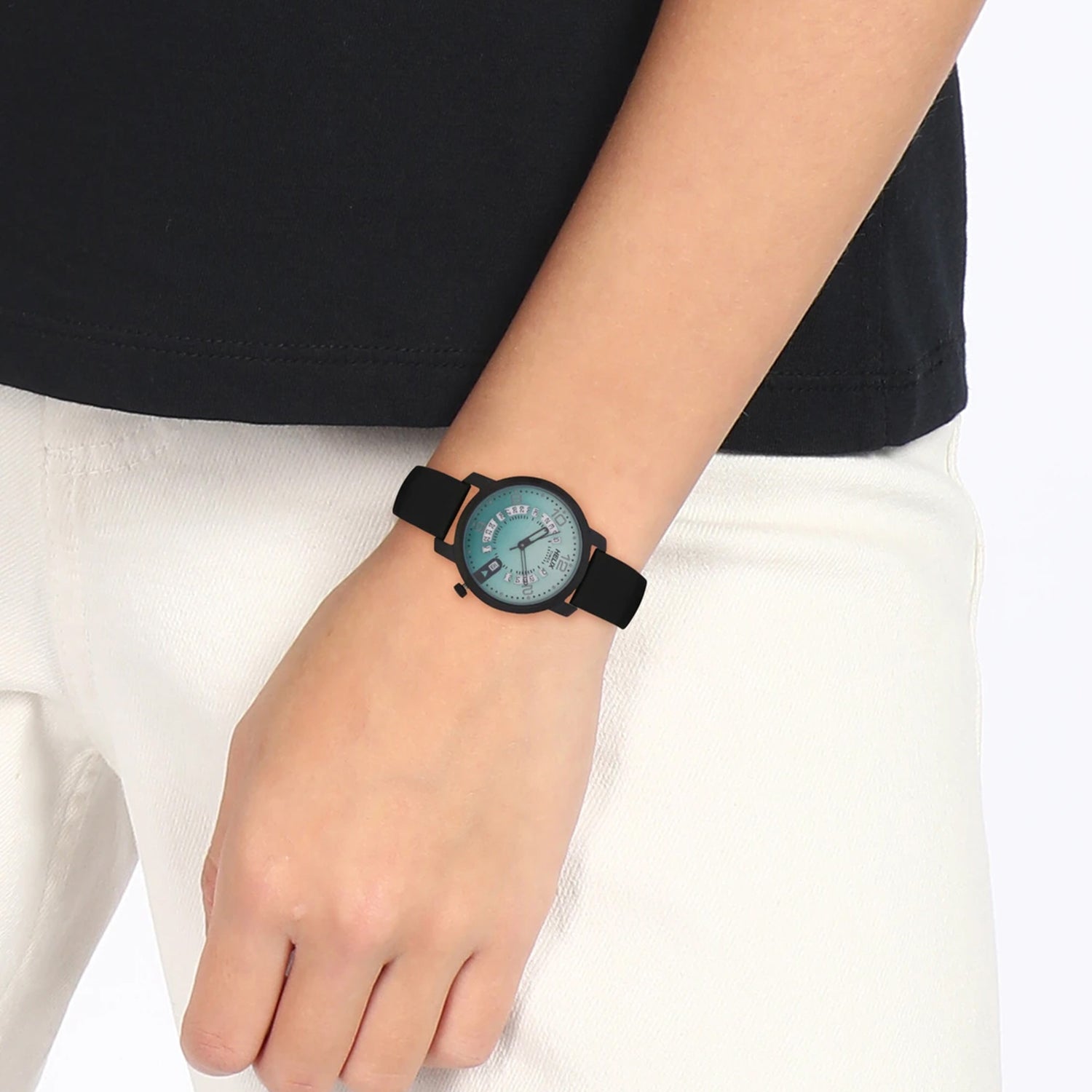 Women Quartz Green Dial Analog Leather Watch TW032HL26