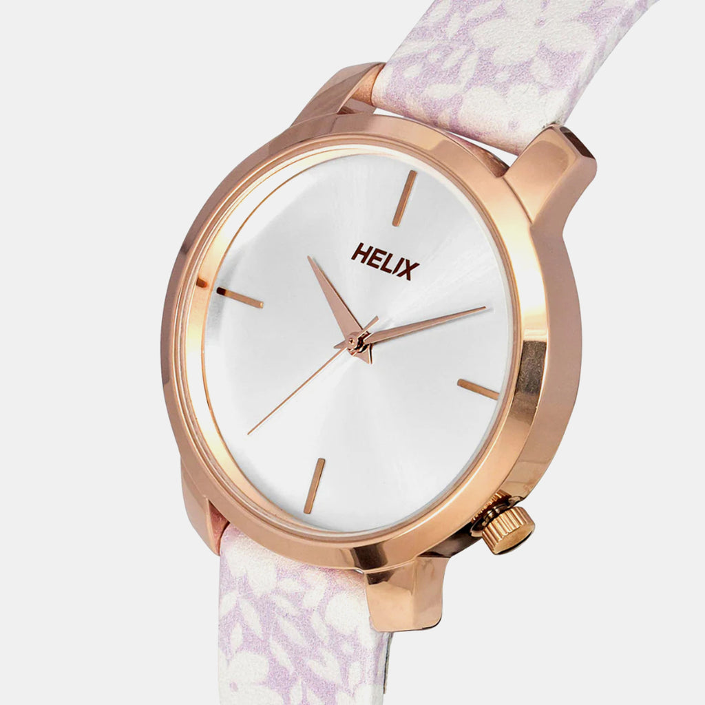 Women Quartz Silver Dial Analog Leather Watch TW032HL40