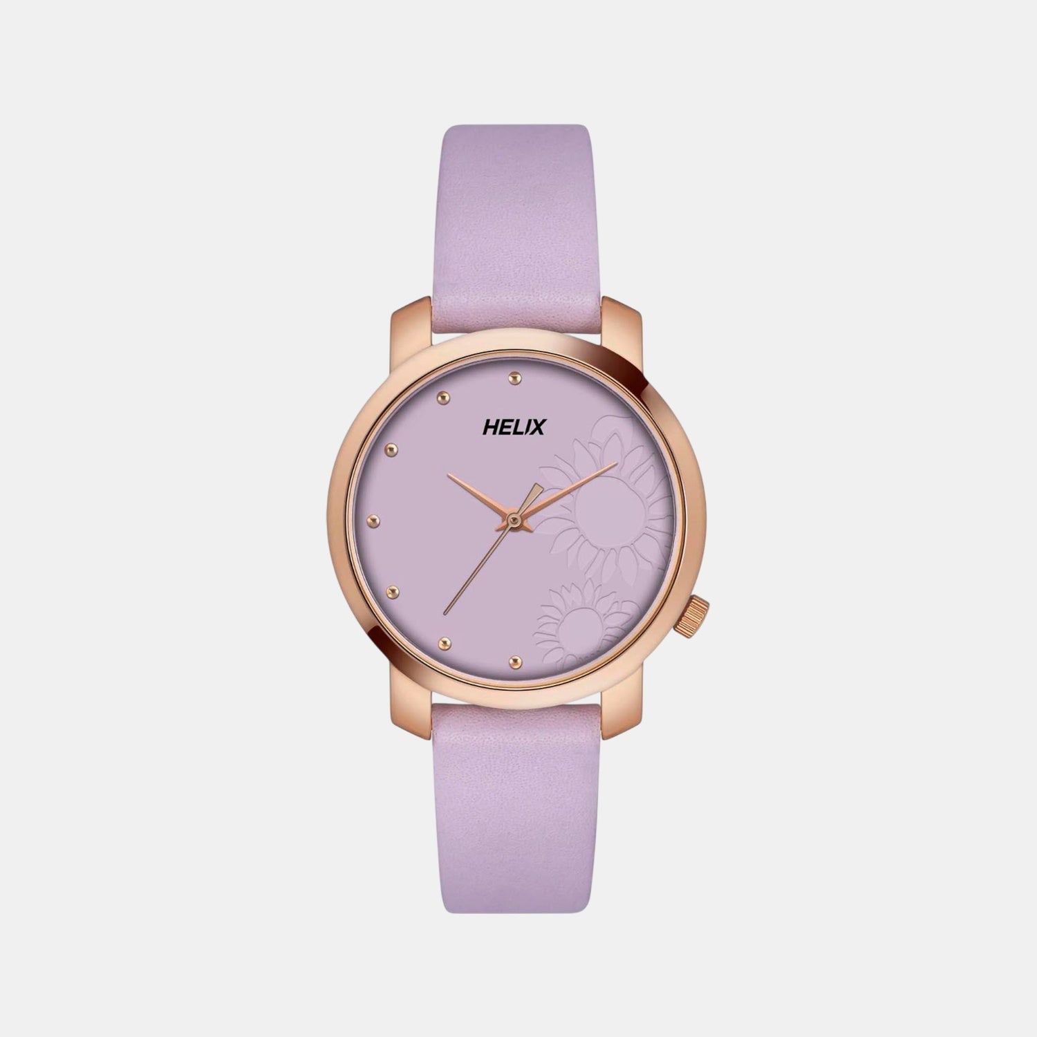 Women Quartz Lavender Dial Analog Leather Watch TW032HL44