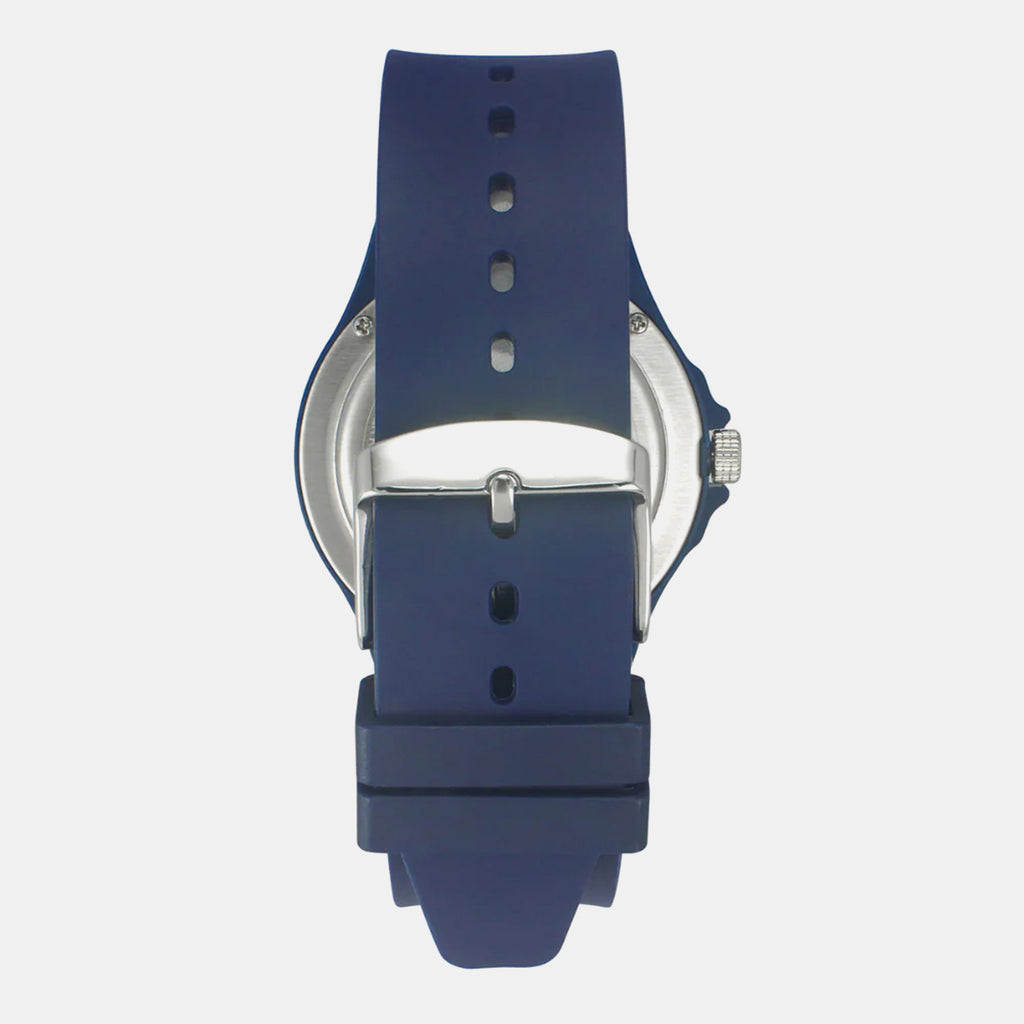 Men Quartz Blue Dial Analog Silicone Watch TW033HG16