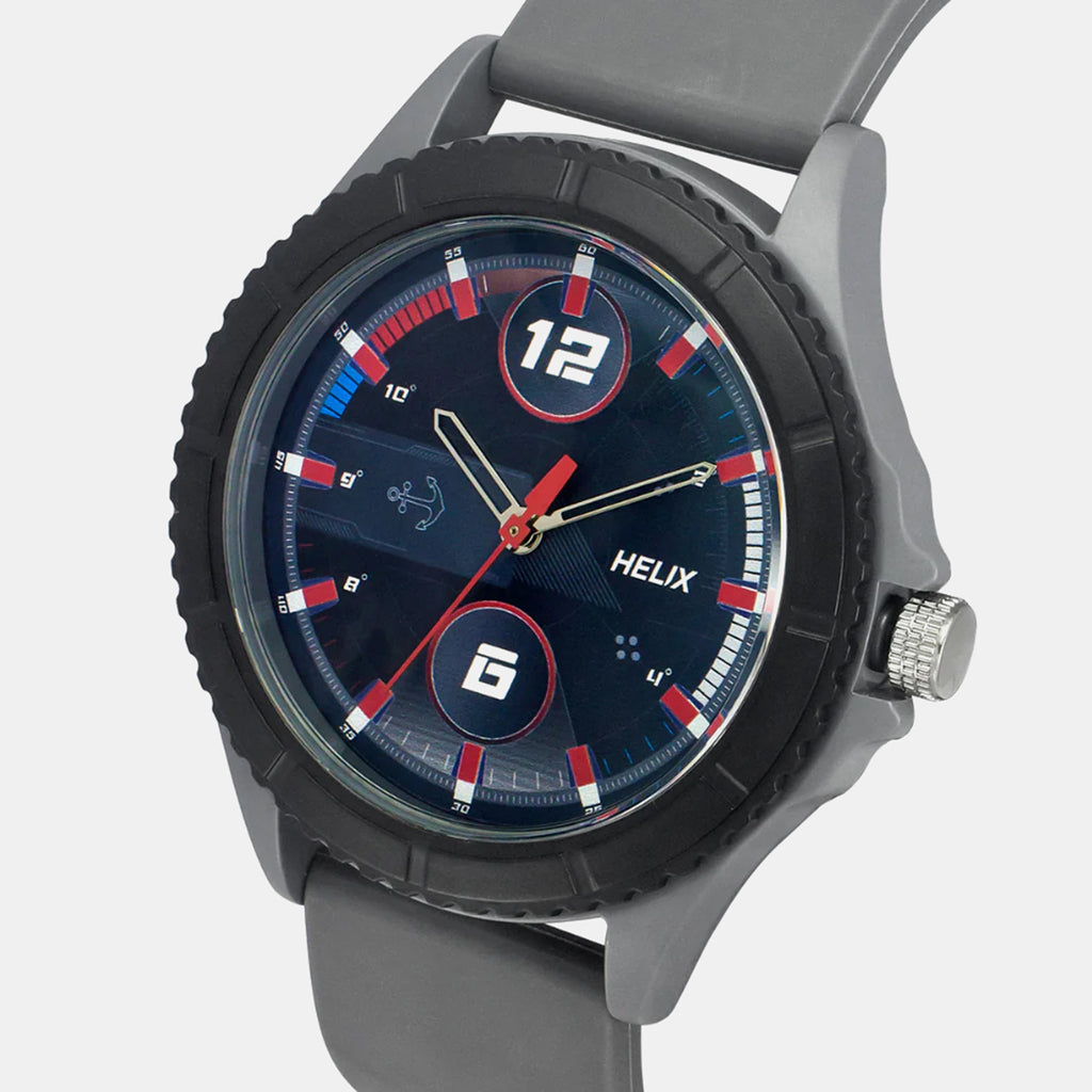 Men Quartz Black Dial Analog Silicone Watch TW033HG17