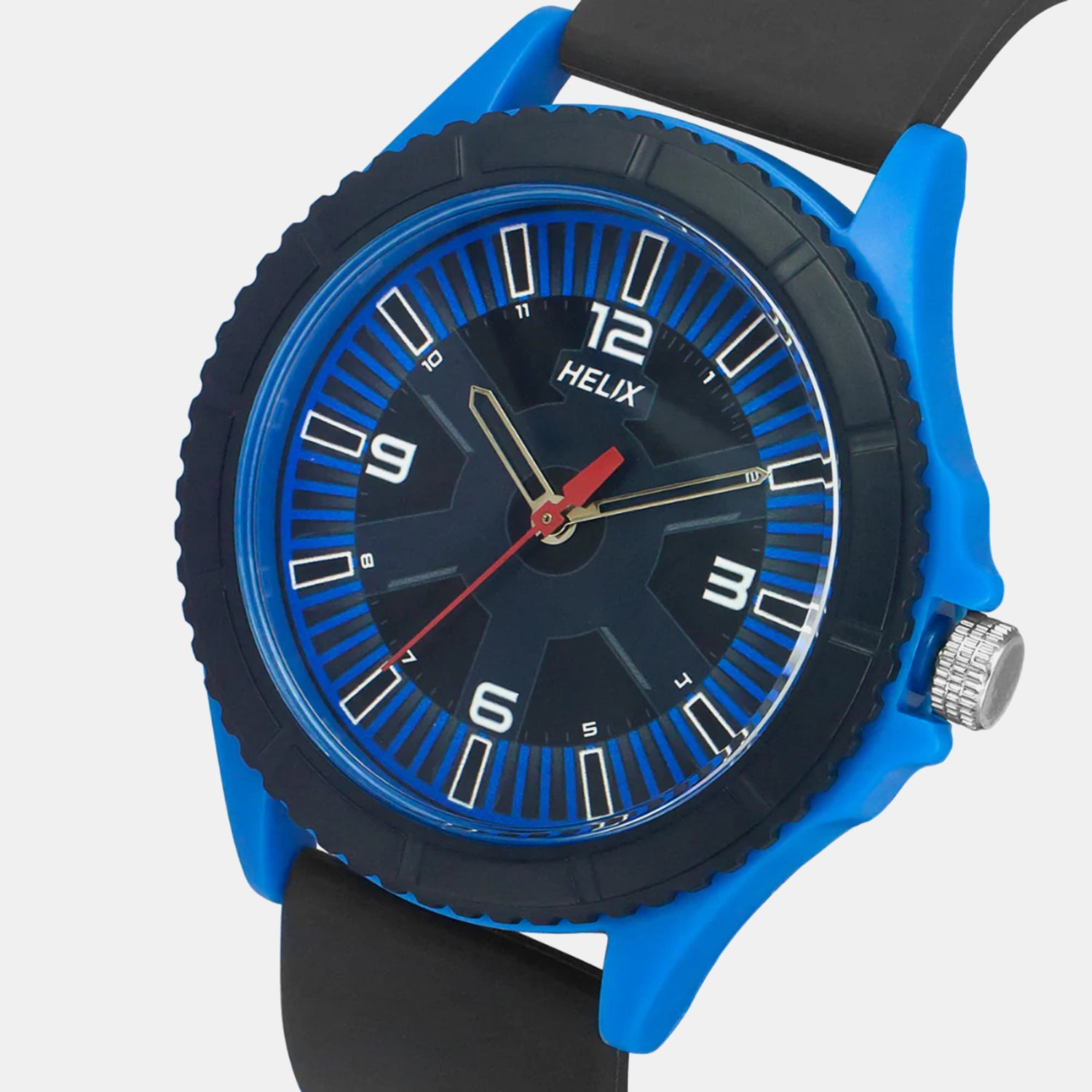 Men Quartz Blue Dial Analog Silicone Watch TW033HG21