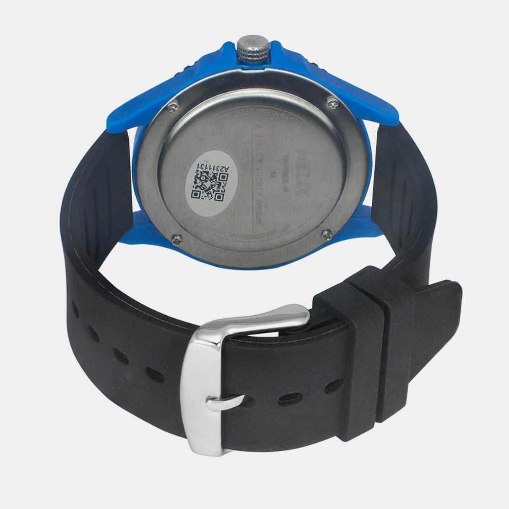 Men Quartz Blue Dial Analog Silicone Watch TW033HG21