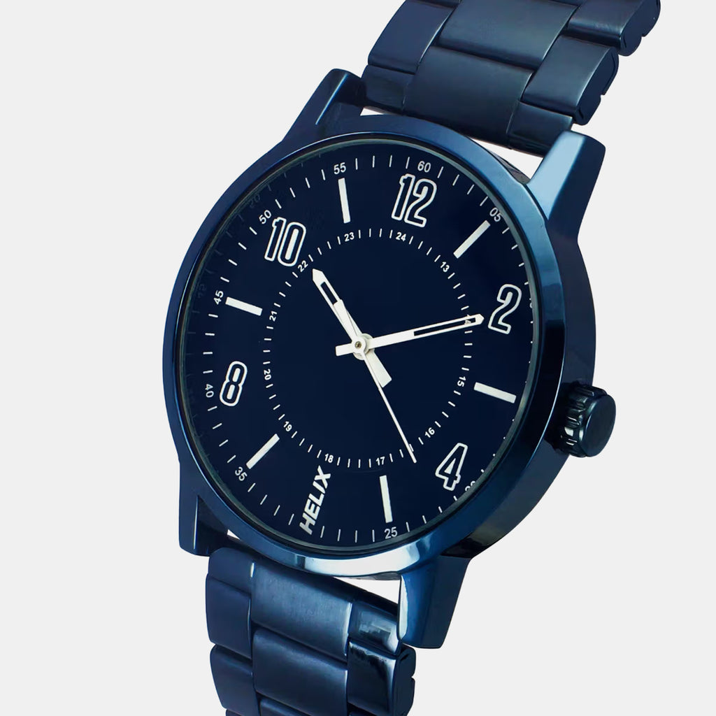 Men Quartz Blue Dial Analog Stainless Steel Watch TW035HG13
