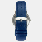 Men Quartz Blue Dial Analog Leather Watch TW039HG13