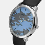 Men Quartz Blue Dial Analog Silicone Watch TW039HG17