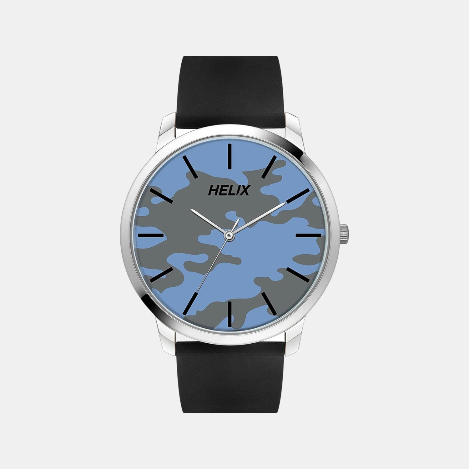Men Quartz Blue Dial Analog Silicone Watch TW039HG17