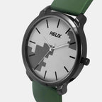 Men Quartz Grey Dial Analog Silicone Watch TW039HG19