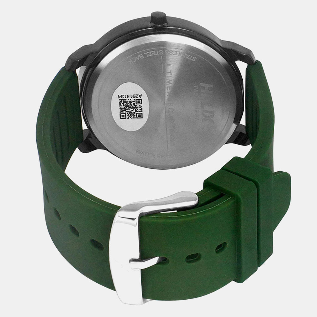 Men Quartz Grey Dial Analog Silicone Watch TW039HG19
