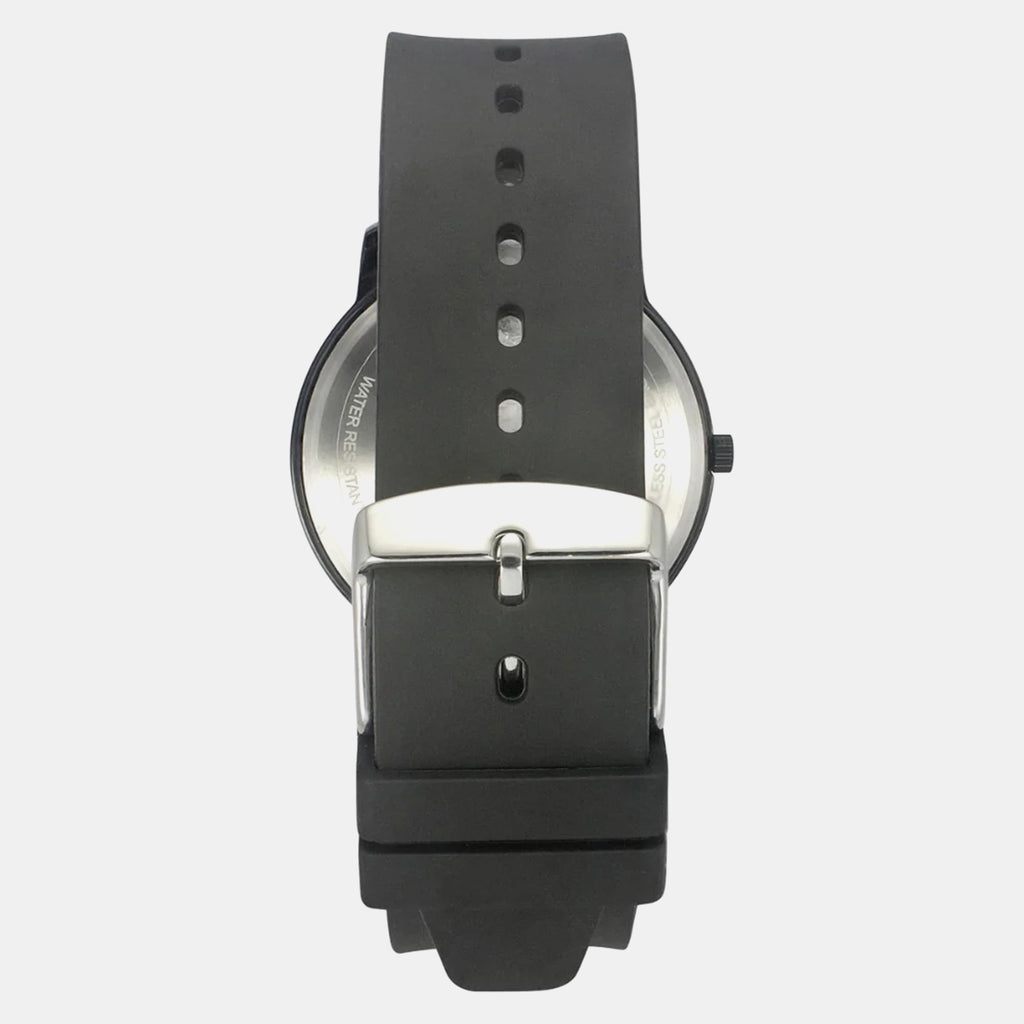 Men Quartz Black Dial Analog Silicone Watch TW039HG20