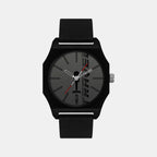 Men Quartz Grey Dial Analog Silicone Watch TW041HG13