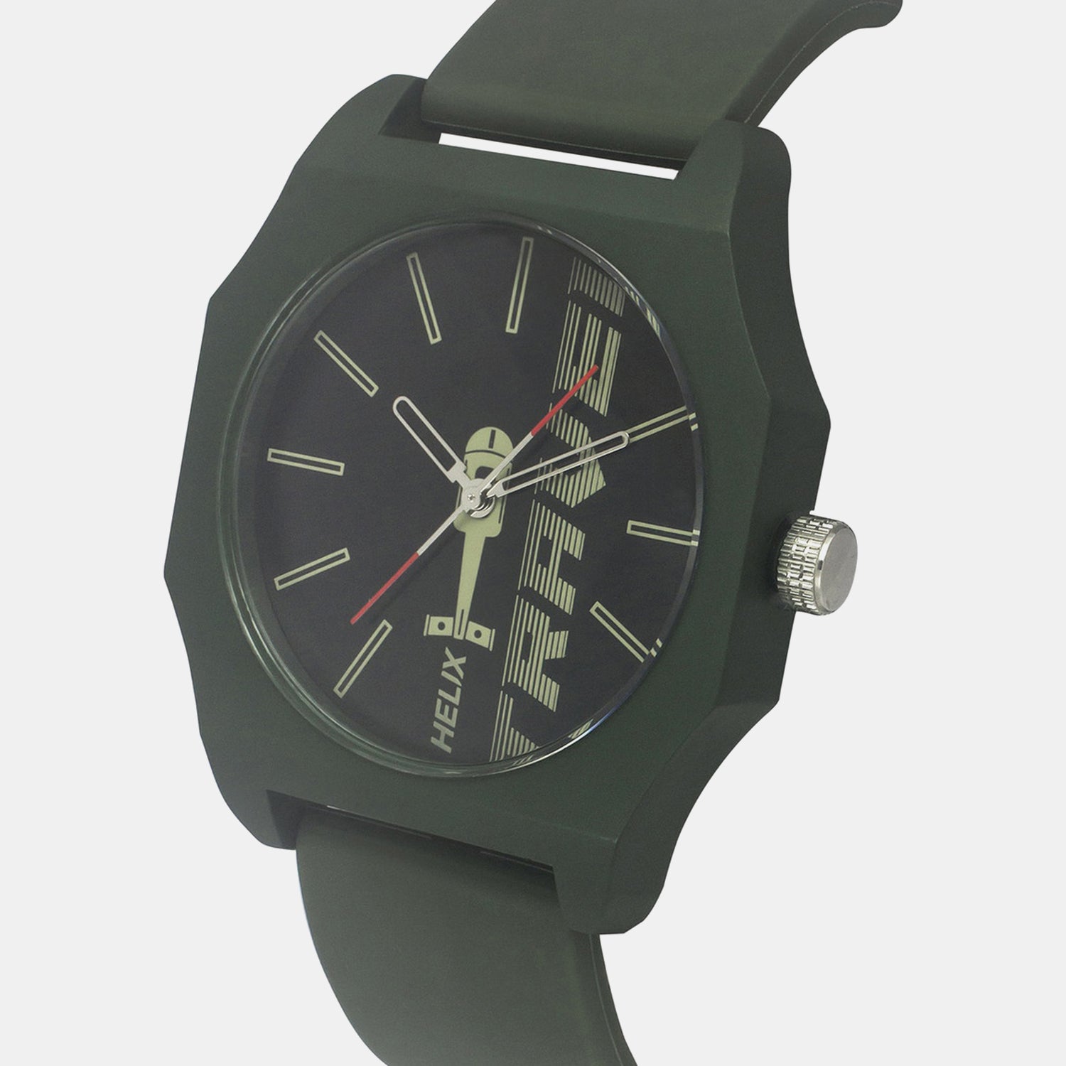 Men Quartz Black Dial Analog Silicone Watch TW041HG15