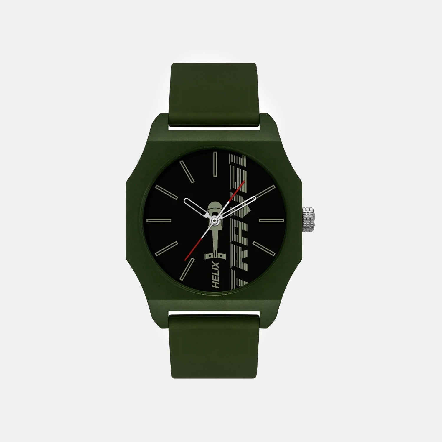 Helix Men Quartz Black Dial Analog Silicone Watch TW041HG15 – Just In Time