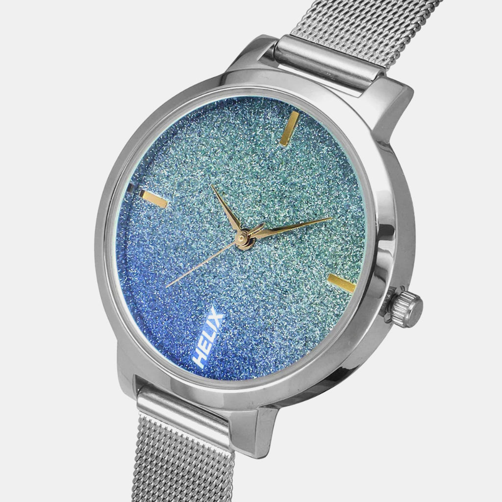 Women Quartz Blue Dial Analog Stainless Steel Watch TW041HL19
