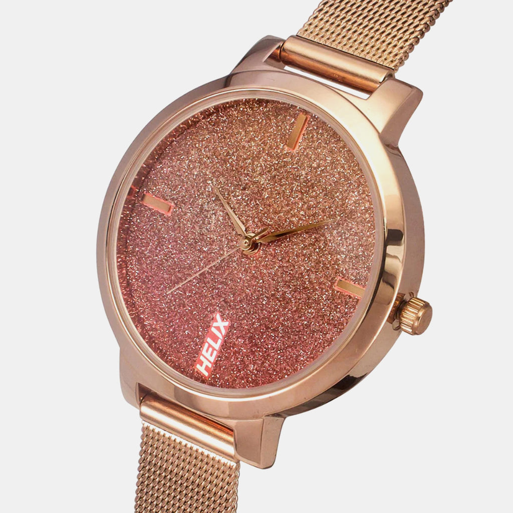 Women Quartz Pink Dial Analog Stainless Steel Watch TW041HL21