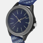 Men Quartz Blue Dial Analog Silicone Watch TW042HG06