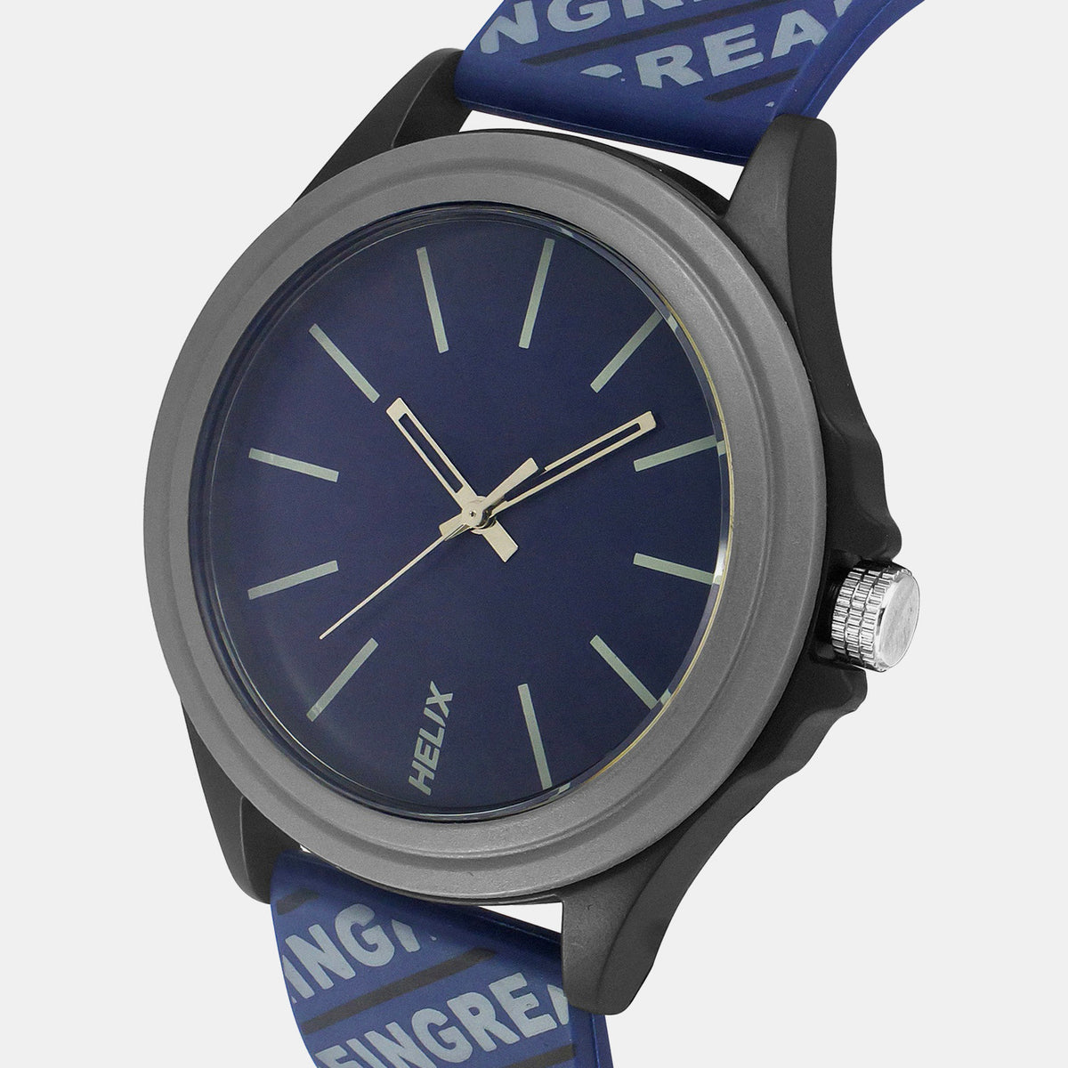 Men Quartz Blue Dial Analog Silicone Watch TW042HG06