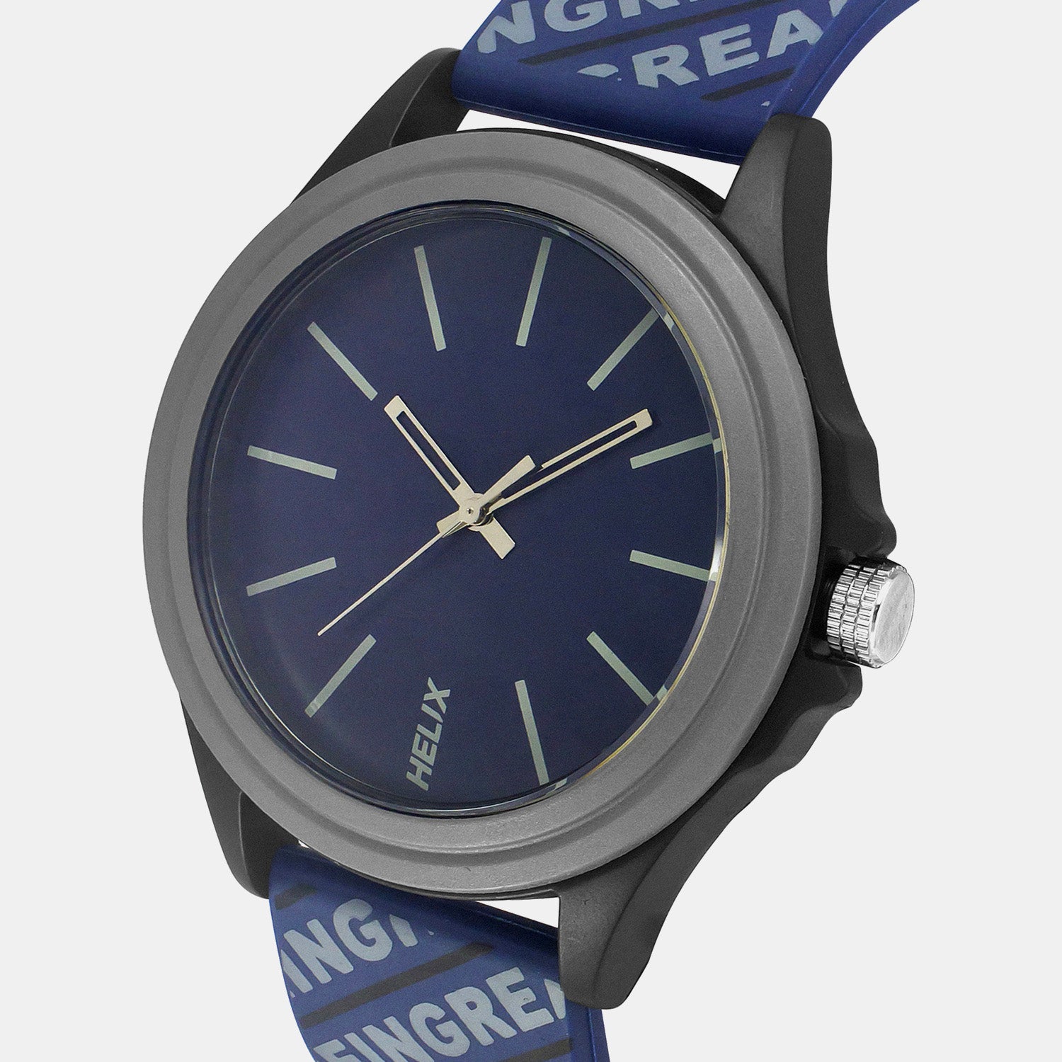 Men Quartz Blue Dial Analog Silicone Watch TW042HG06