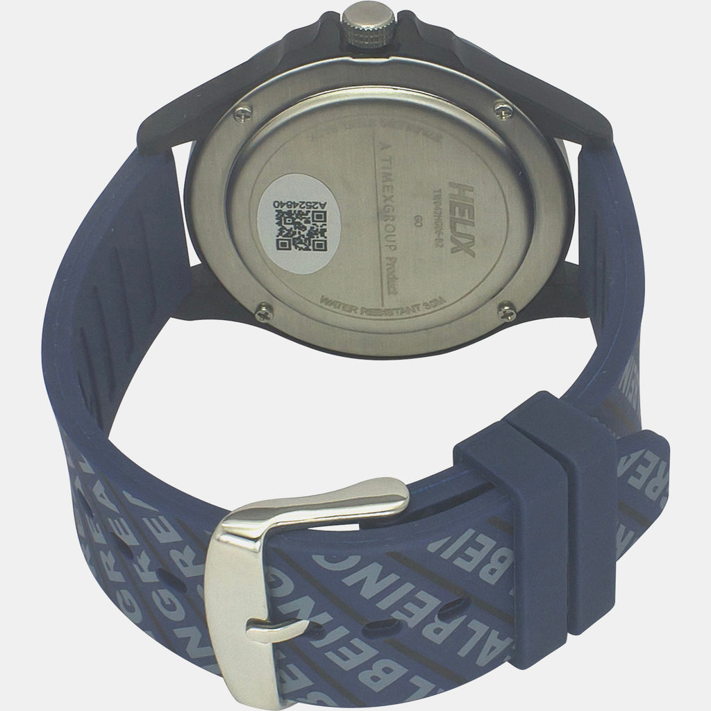 Men Quartz Blue Dial Analog Silicone Watch TW042HG06