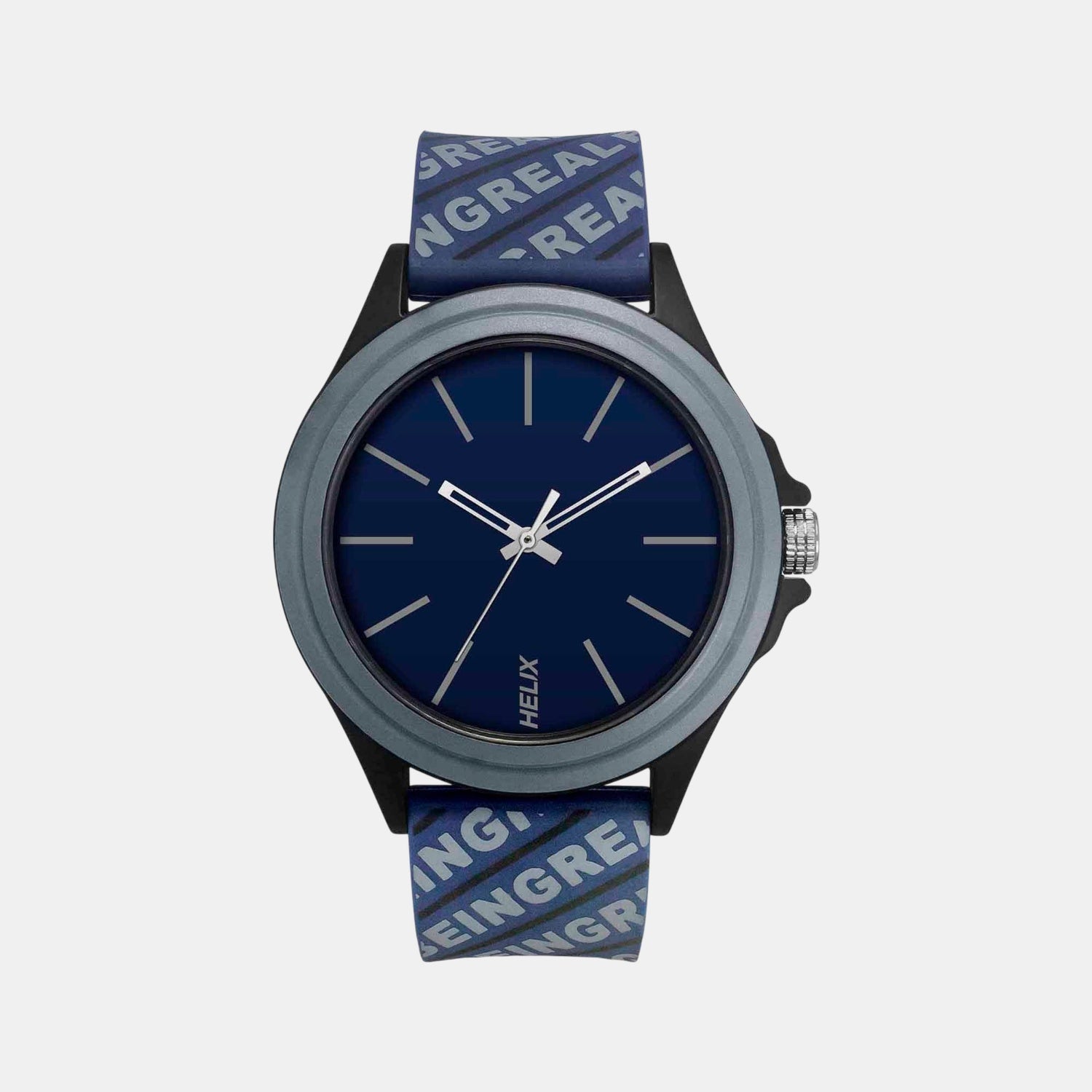 Men Quartz Blue Dial Analog Silicone Watch TW042HG06