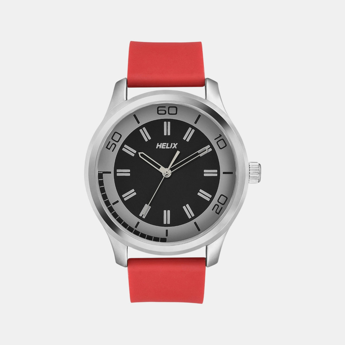 Men Quartz Black Dial Analog Silicone Watch TW043HG23