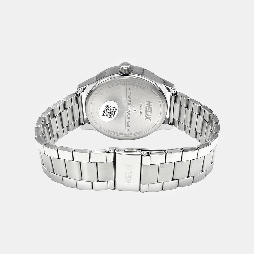 Men Quartz Silver Dial Analog Stainless Steel Watch TW043HG29