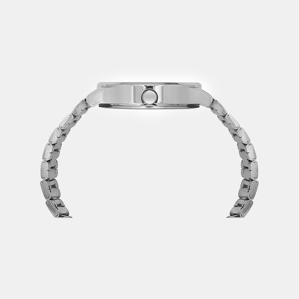 Men Quartz Silver Dial Analog Stainless Steel Watch TW043HG29