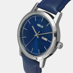 Men Quartz Blue Dial Analog Leather Watch TW047HG01