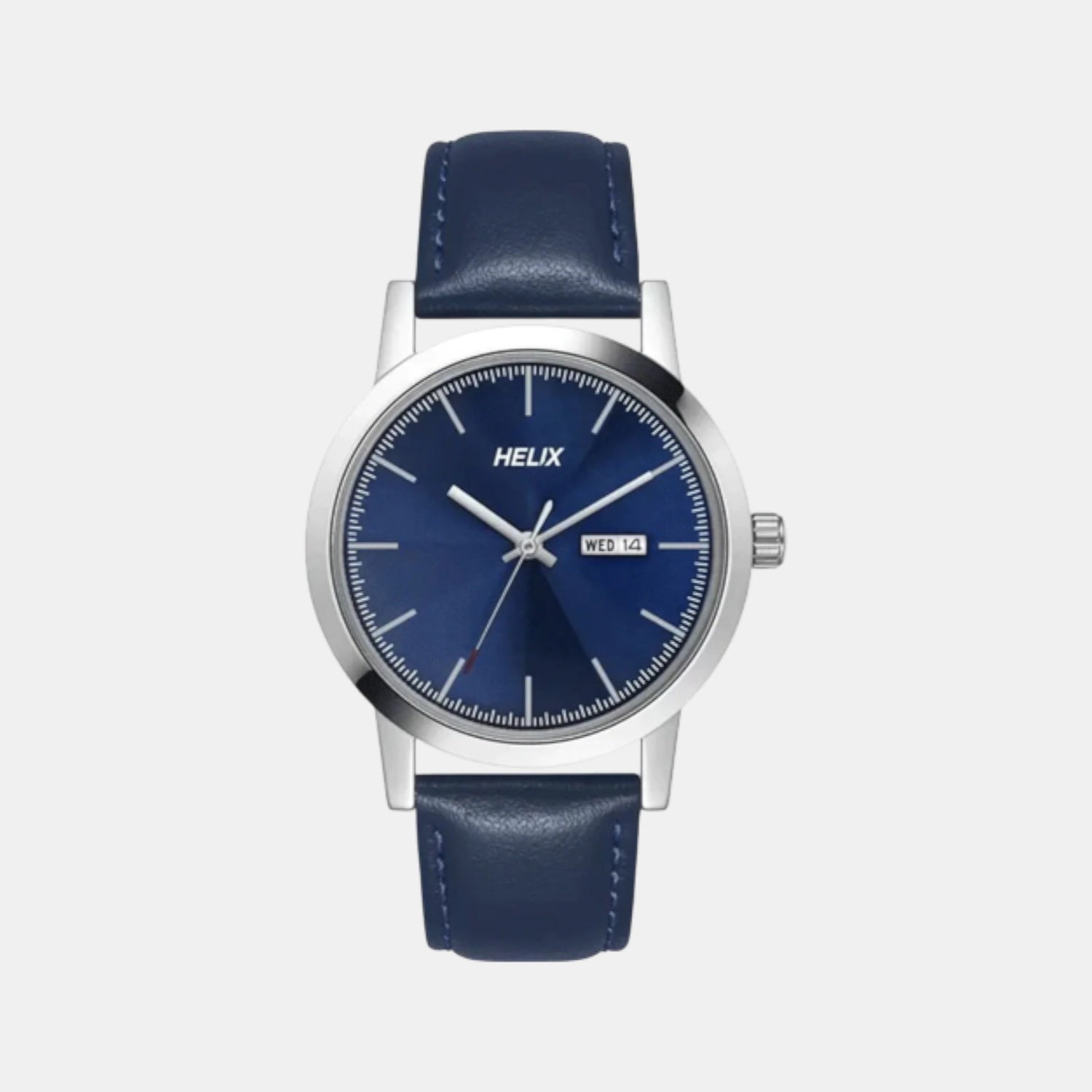 Men Quartz Blue Dial Analog Leather Watch TW047HG01