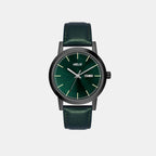 Helix Round Green Analog watch