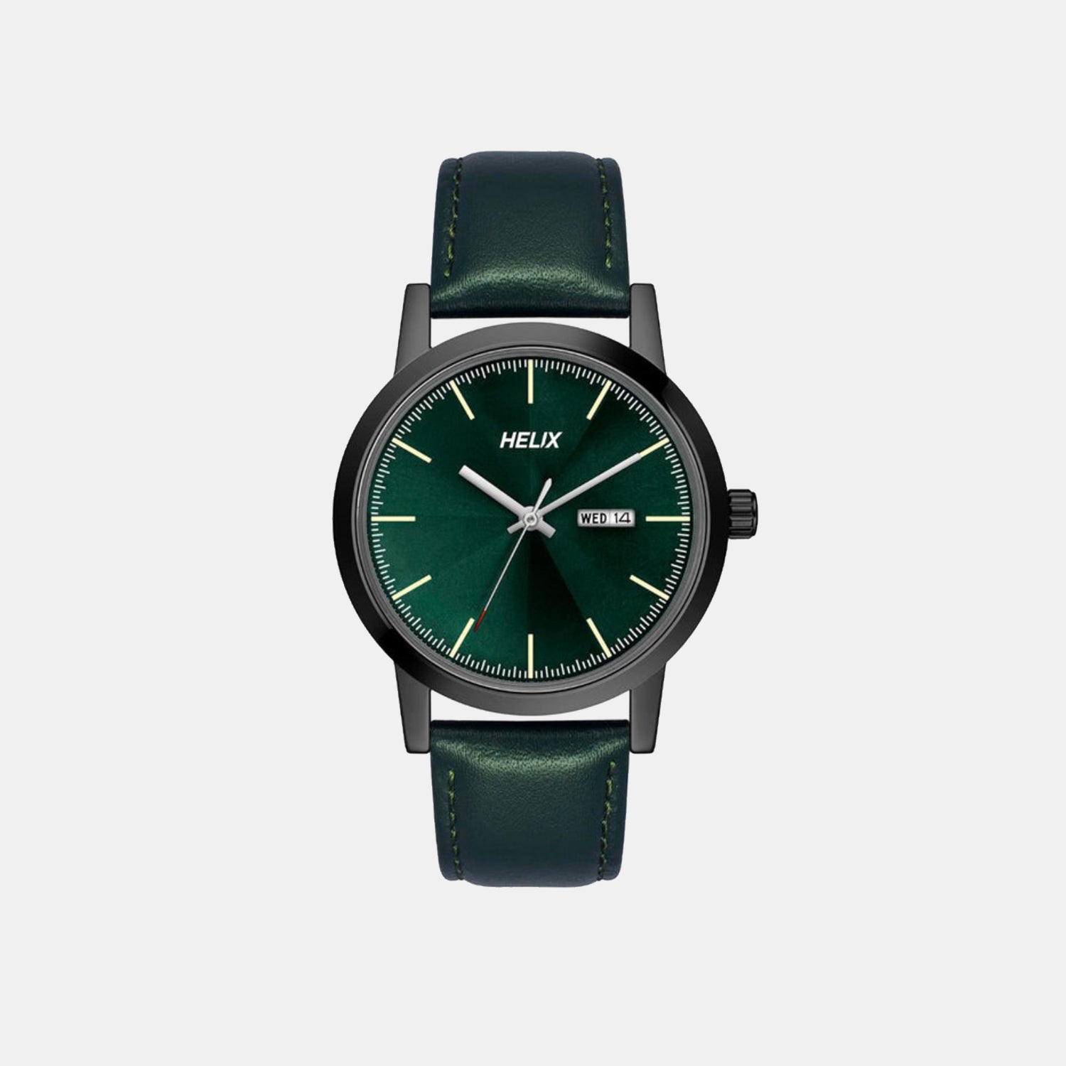 Helix Round Green Analog watch