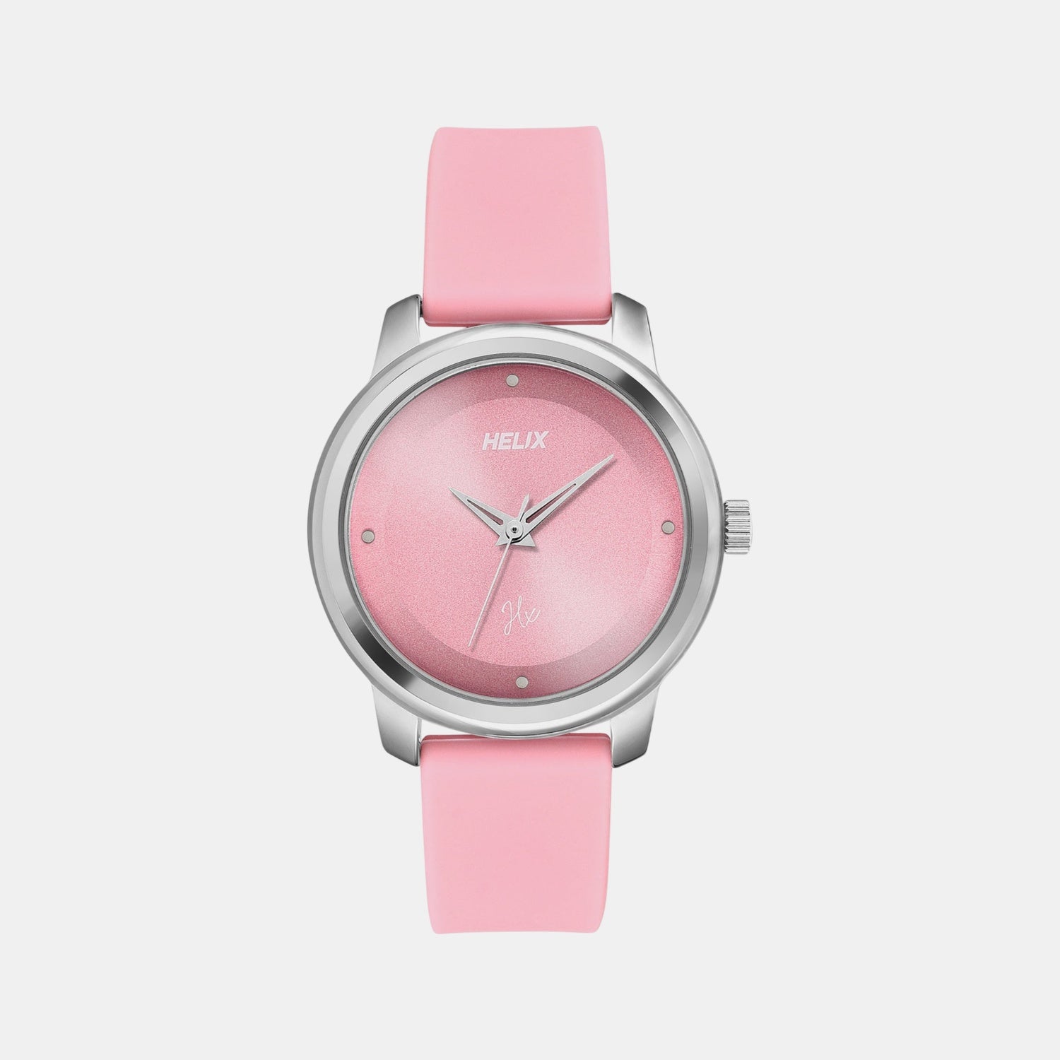 Women Quartz Pink Dial Analog Silicone Watch TW048HL14