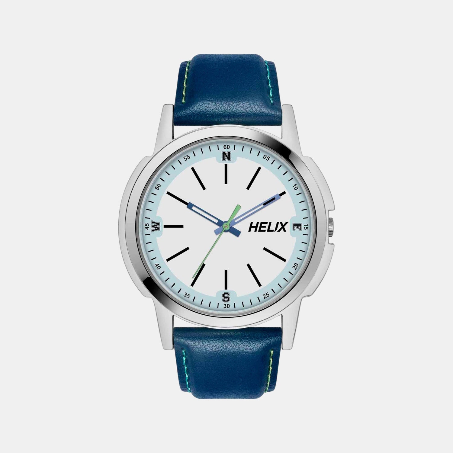 Men Quartz White Dial Analog Leather Watch TW050HG00