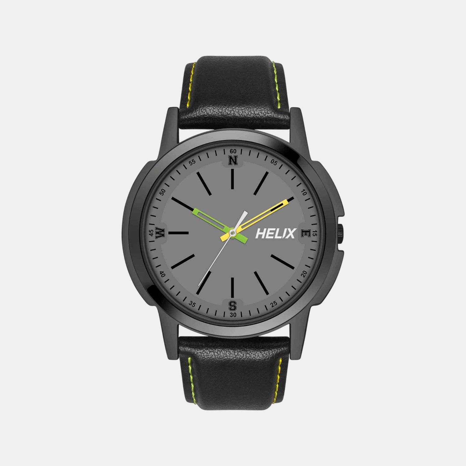 Men Quartz Grey Dial Analog Leather Watch TW050HG01