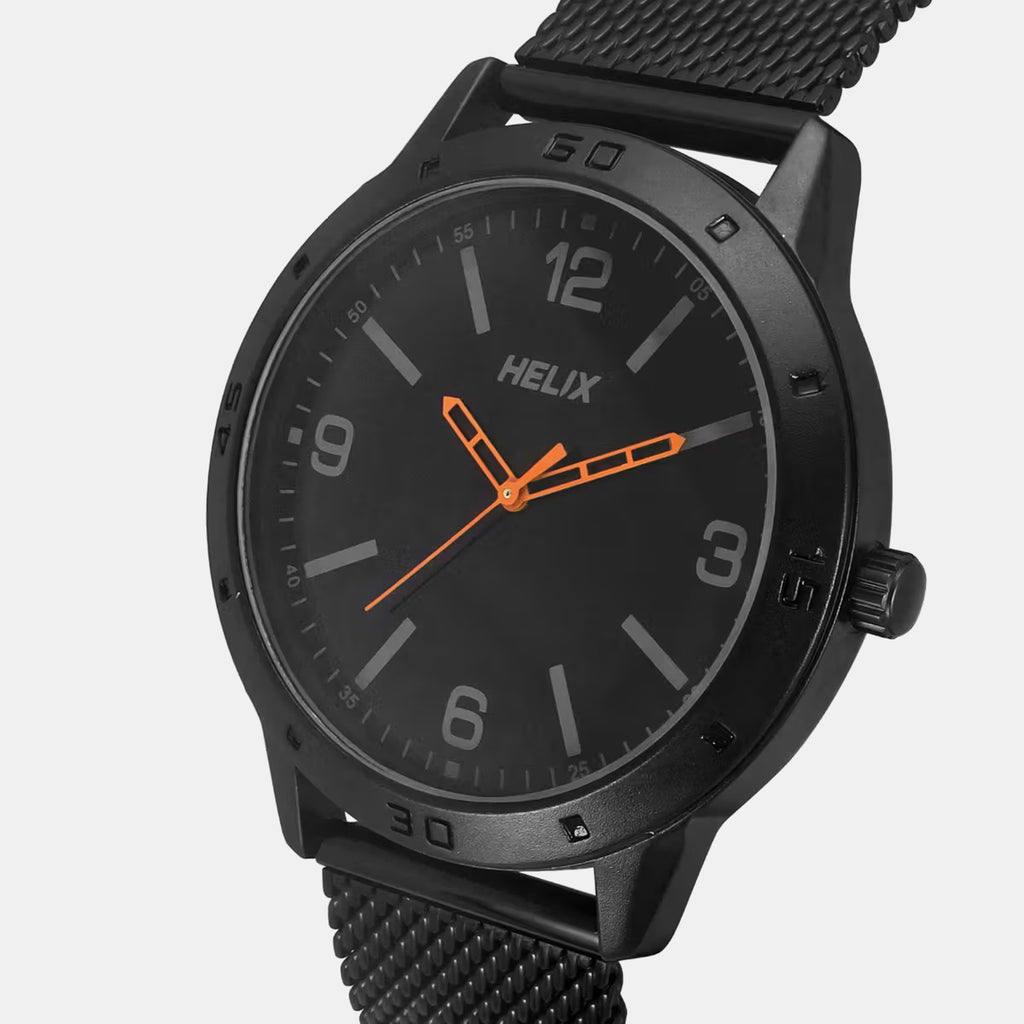 Men Quartz Black Dial Analog Stainless Steel Watch TW051HG00