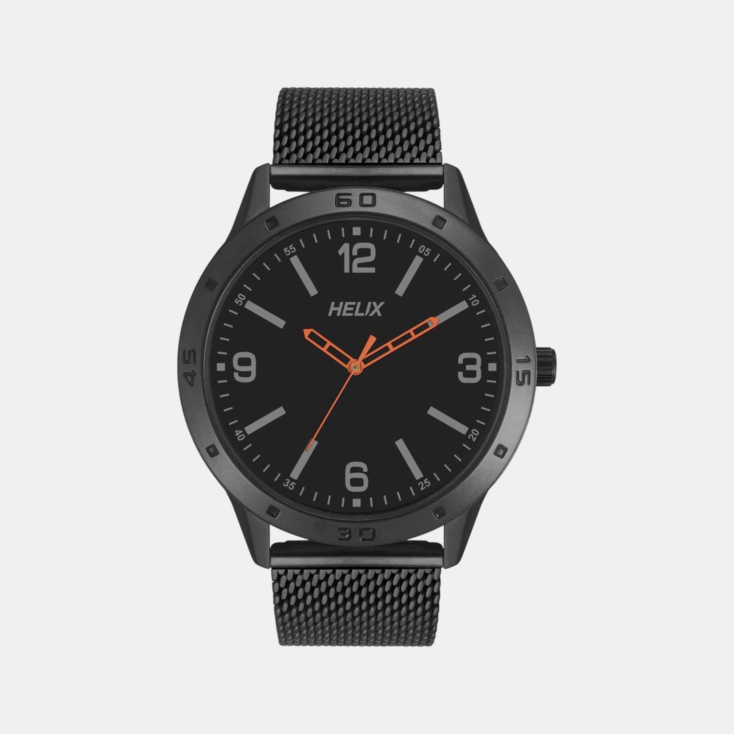 Men Quartz Black Dial Analog Mesh Watch TW051HG00