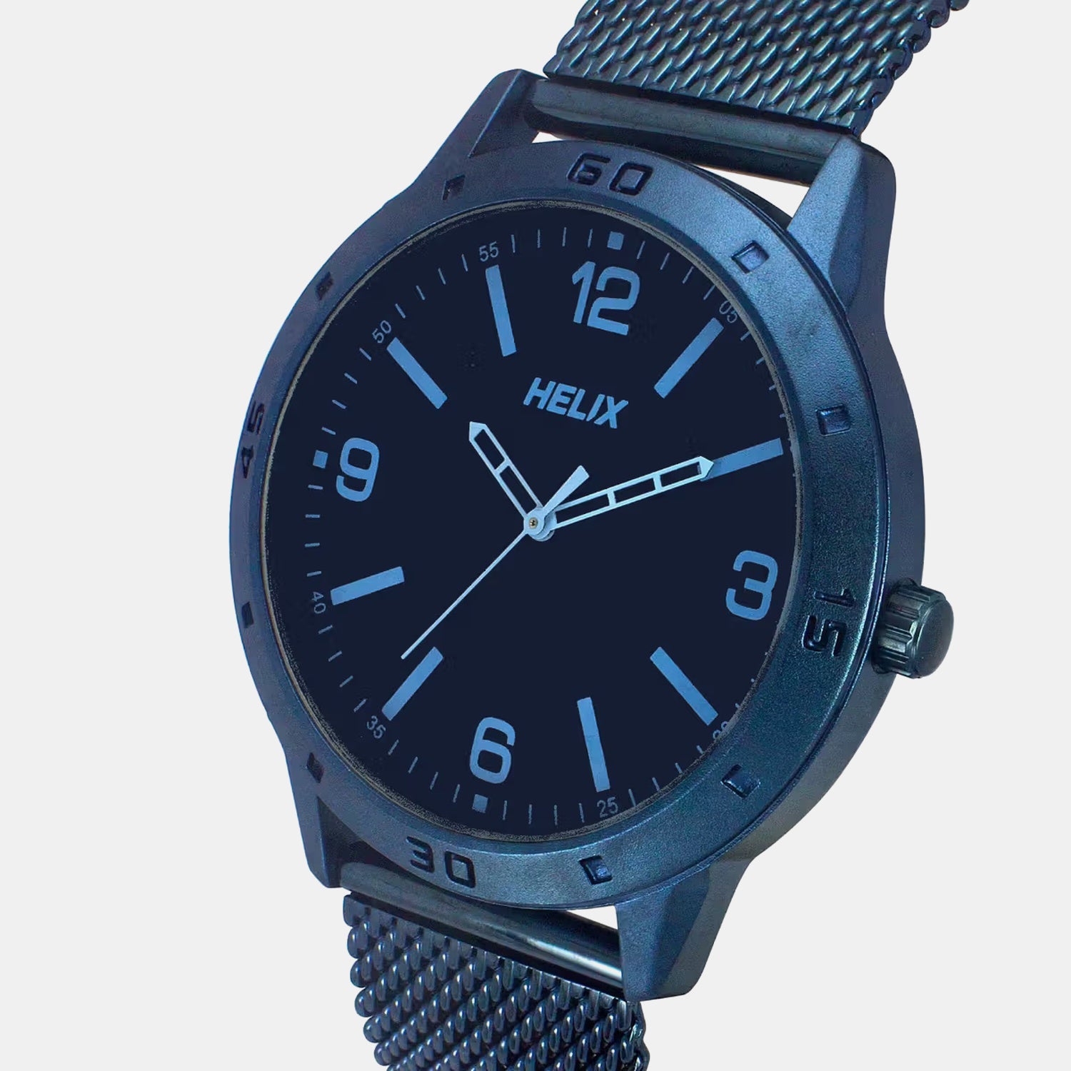 Men Quartz Blue Dial Analog Mesh Watch TW051HG01