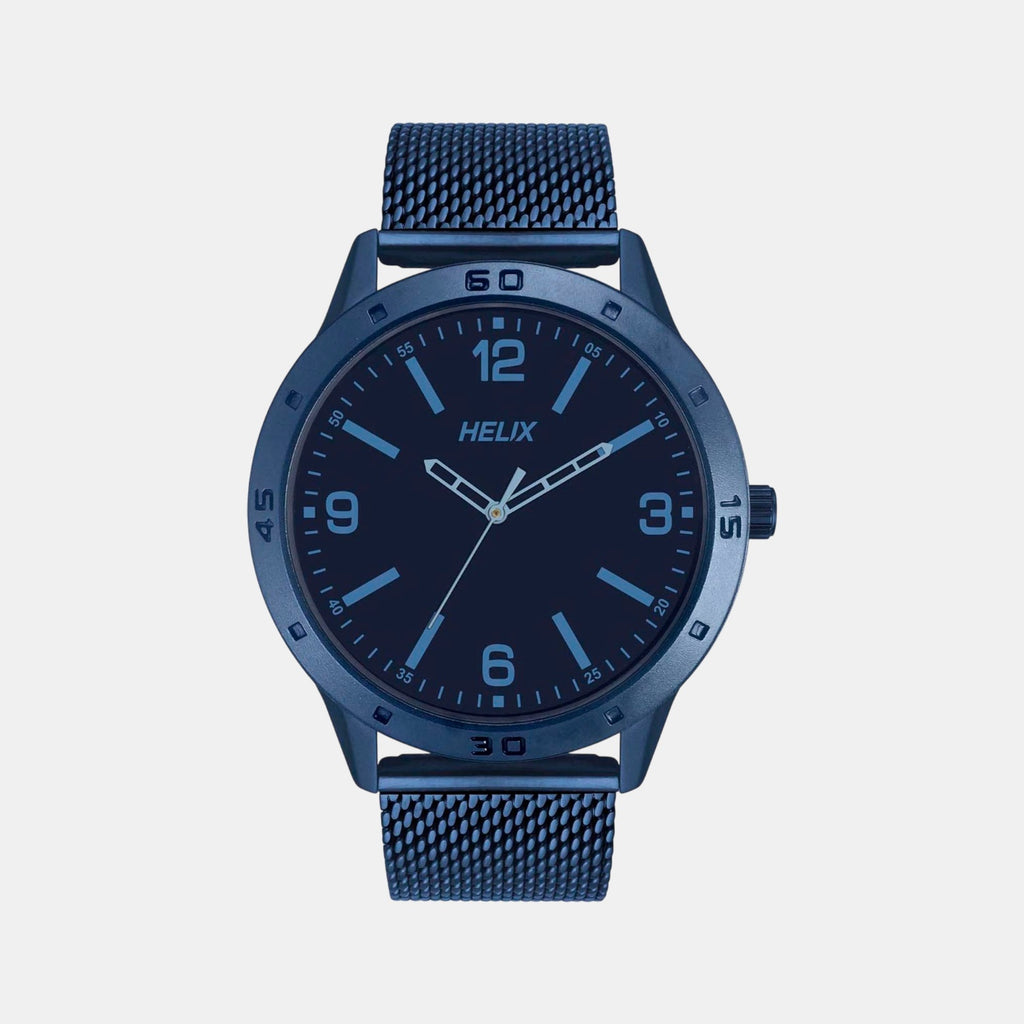 Men Quartz Blue Dial Analog Mesh Watch TW051HG01