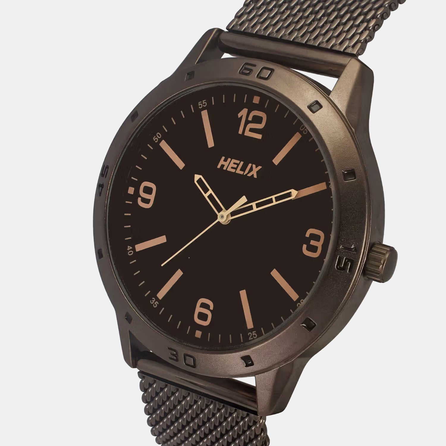 Men Quartz Brown Dial Analog Mesh Watch TW051HG02