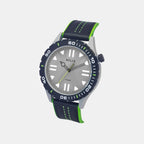 Men Quartz Grey Dial Analog Leather Watch TW052HG03