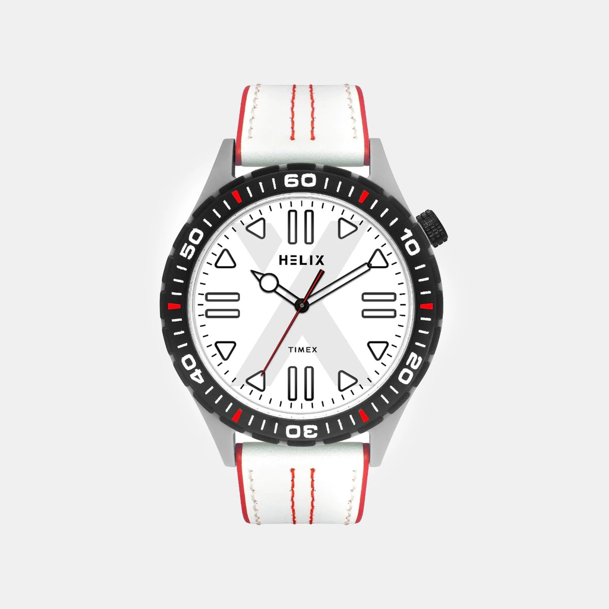 Men Quartz White Dial Analog Leather Watch TW052HG04