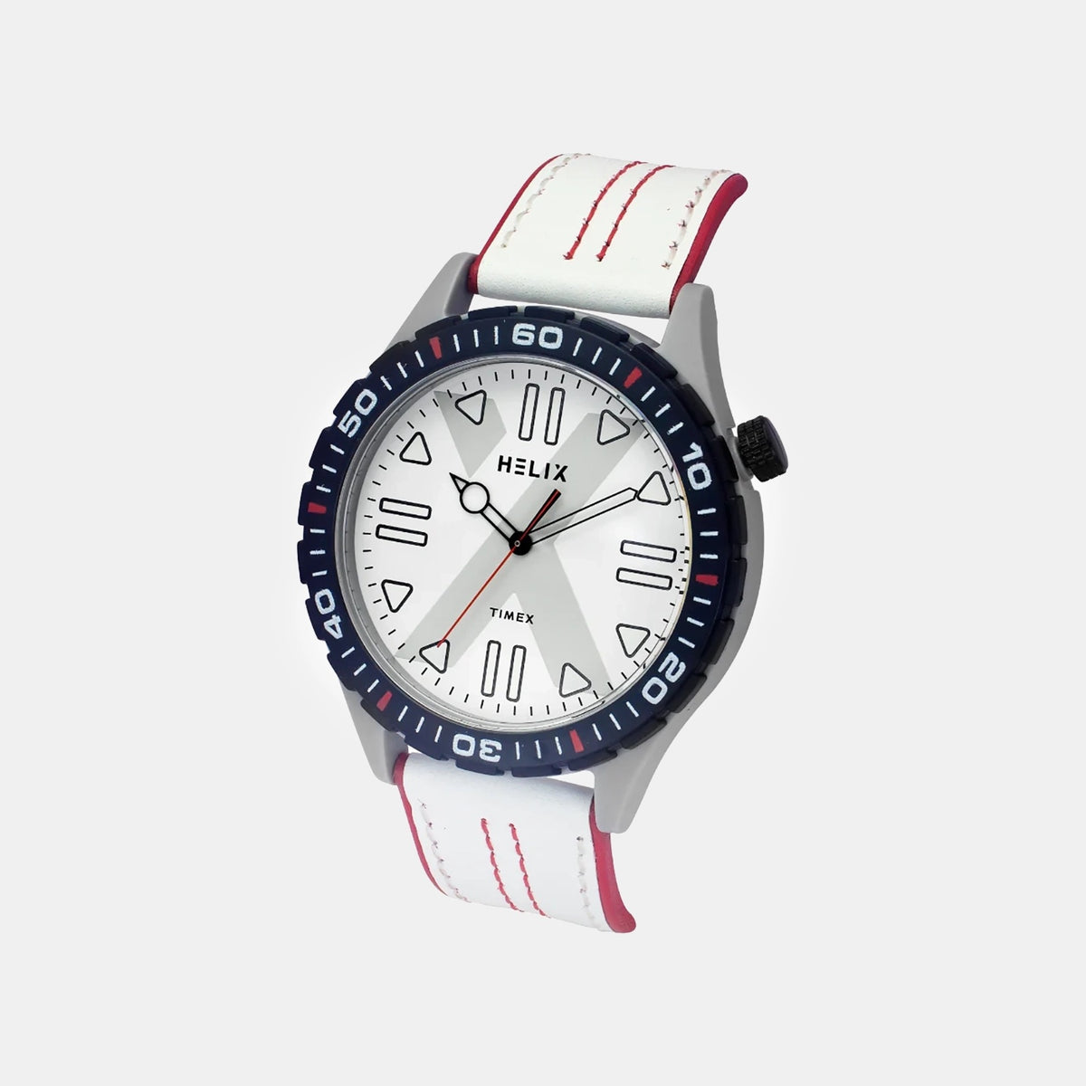 Men Quartz White Dial Analog Leather Watch TW052HG04