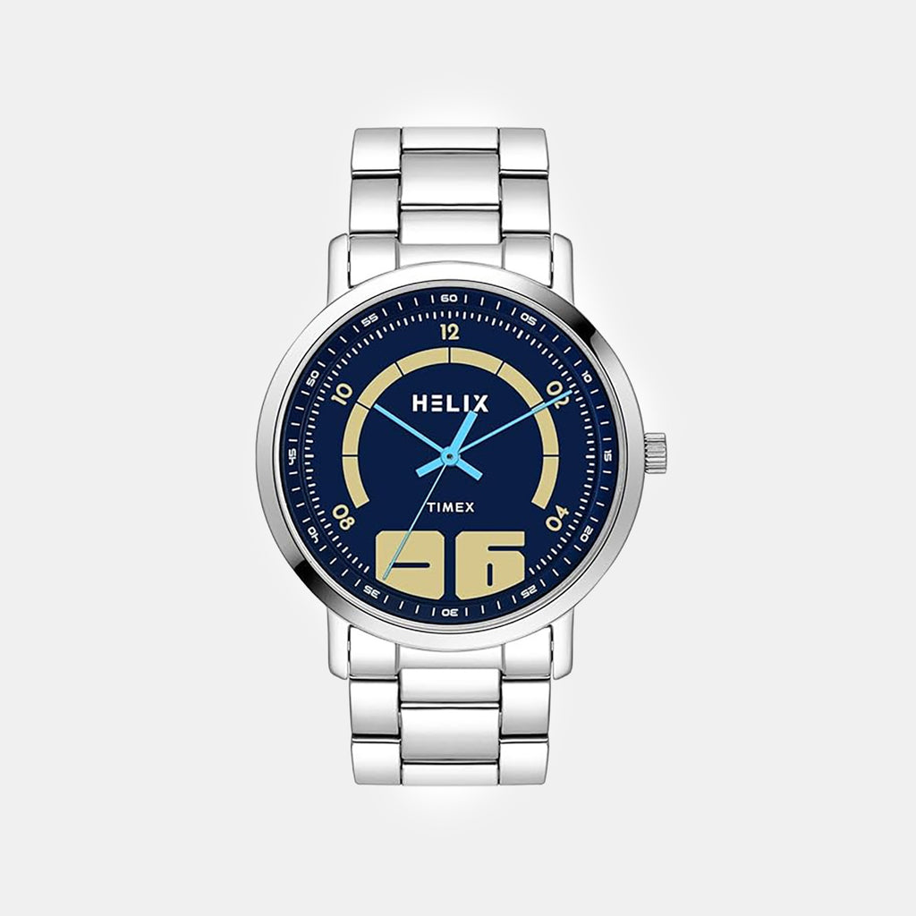 Men Quartz Blue Dial Analog Stainless Steel Watch TW053HG04