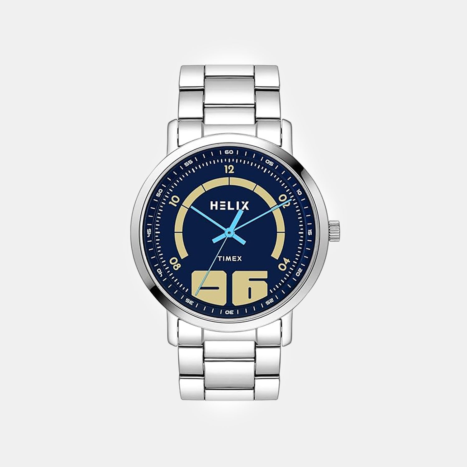 Men Quartz Blue Dial Analog Stainless Steel Watch TW053HG04