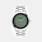 Men Quartz Green Dial Analog Stainless Steel Watch TW053HG08